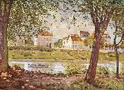 Alfred Sisley Dorf am Ufer der Seine France oil painting artist
